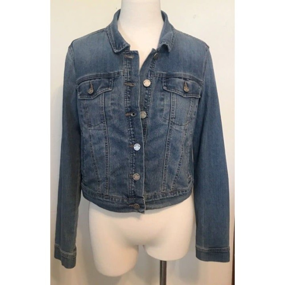 William Rast Womens Lenna Denim Jean Jacket Blue Flash by Justin Timberlake sz M